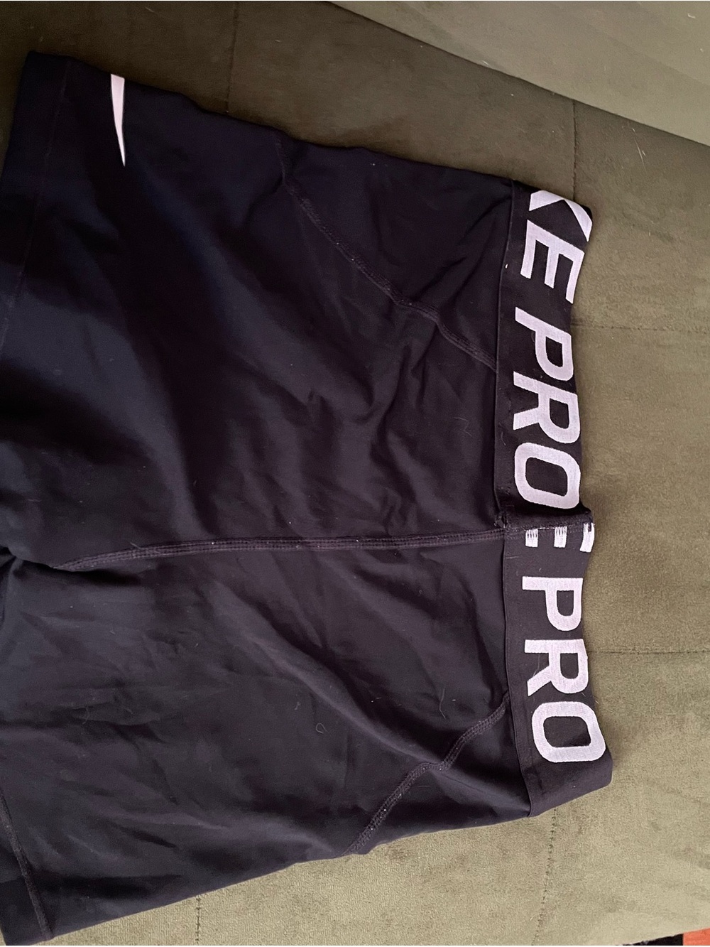 Nike Pro Black Women's Compression Shorts Sz M - Picture 2 of 2